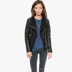 Mackage Armada Asymmetrical Zip Leather Jacket